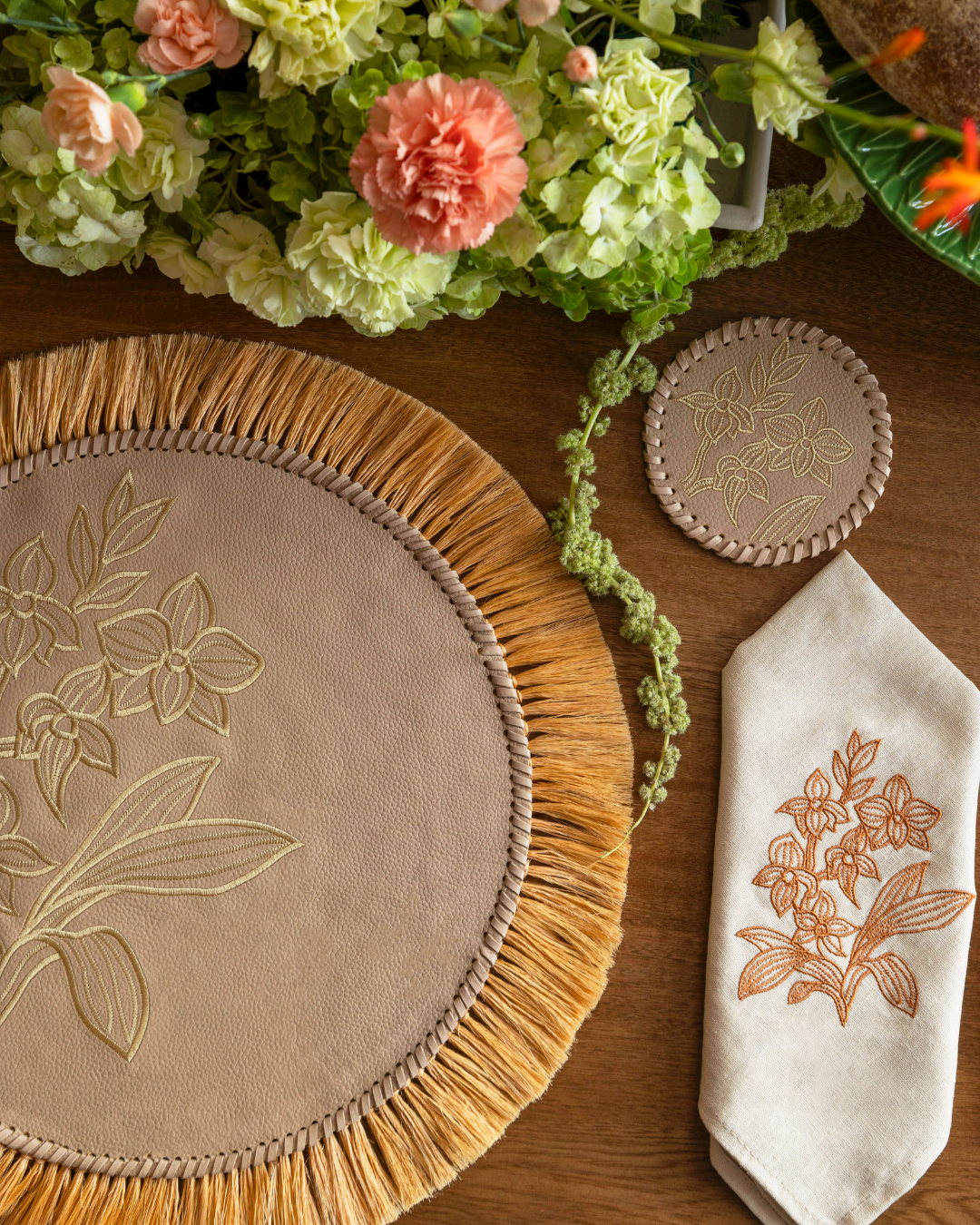 COMBO X4 INDIVIDUALES + PORTAVASOS.