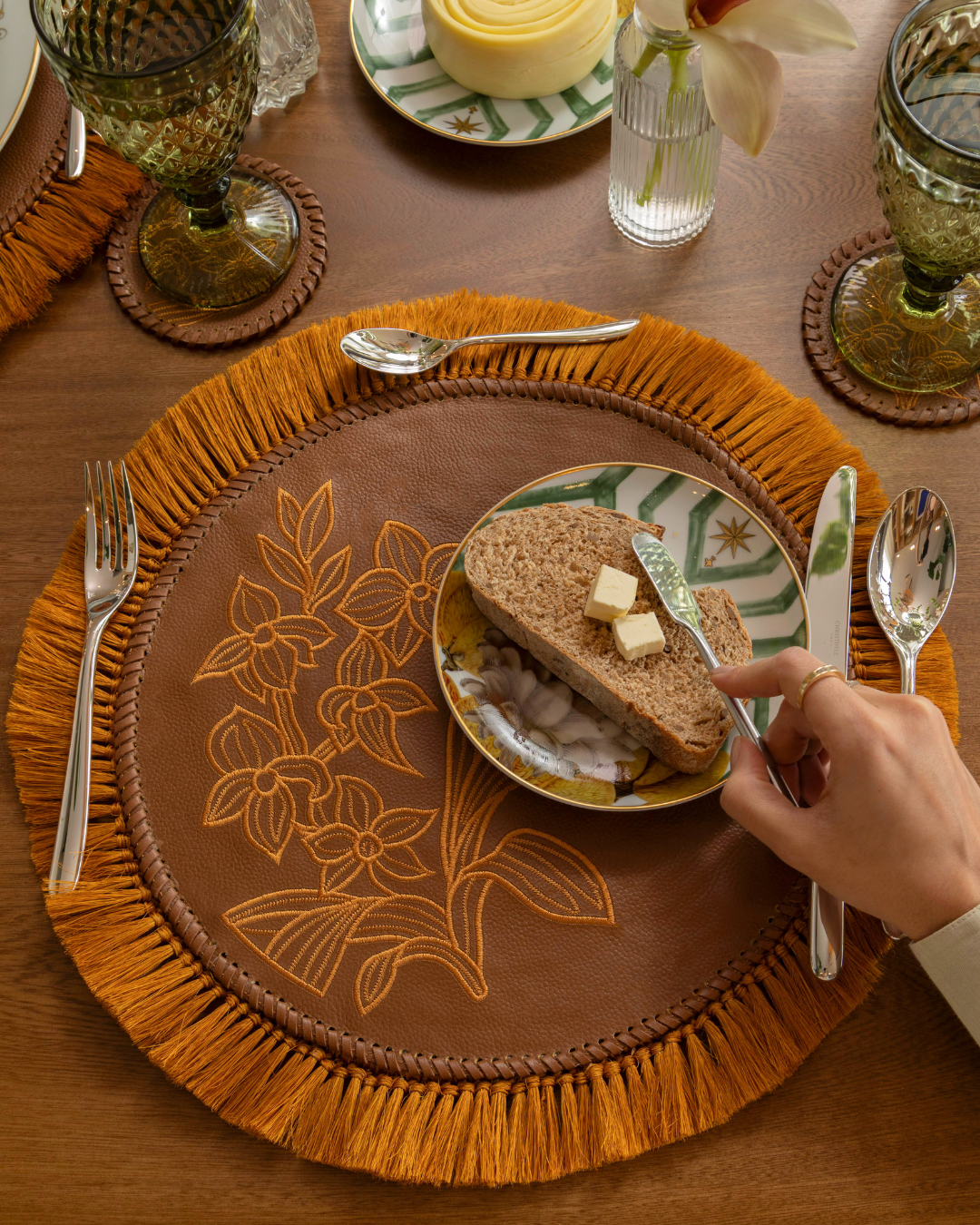 COMBO X4 INDIVIDUALES + PORTAVASOS.